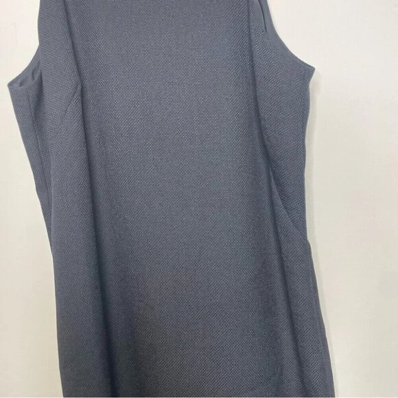 Ann Taylor NWT Black Zip Up Back Textured Semi Formal Midi Dress Size 10 - Picture 6 of 12